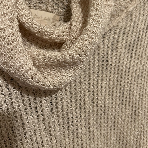 Altar'd State | Cowl Neck, Raw Seams Cream Sweater- Size L - Picture 5 of 7
